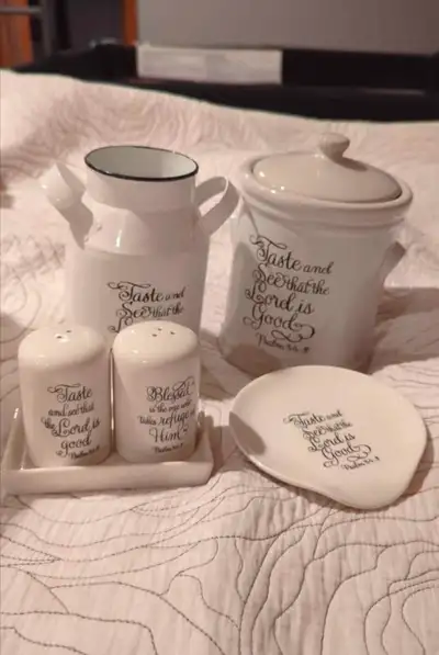 Bible verse kitchen set, View more