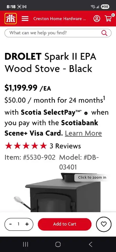 Drolet Wood Stove, View more