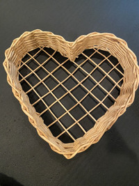 Heart Wicker Basket