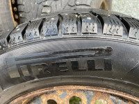 Pirelli Ice Zero Studded Tires on Rims