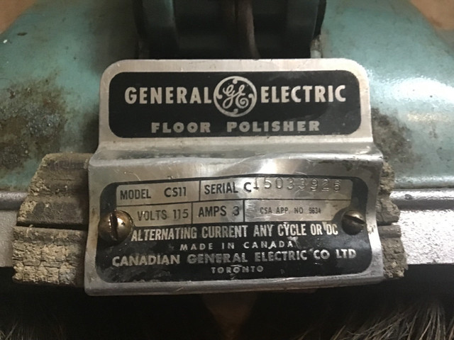 GENERAL ELECTRIC FLOOR POLISHER (VINTAGE)Mo:CS11 in Power Tools in Oakville / Halton Region - Image 4