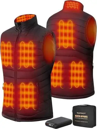 Topdot Men's Heated Vest with 7.4V 16000mAh, View more