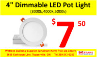 New- 4 inch dimmable pot light 3cct (3k 4k 5k) $7.5