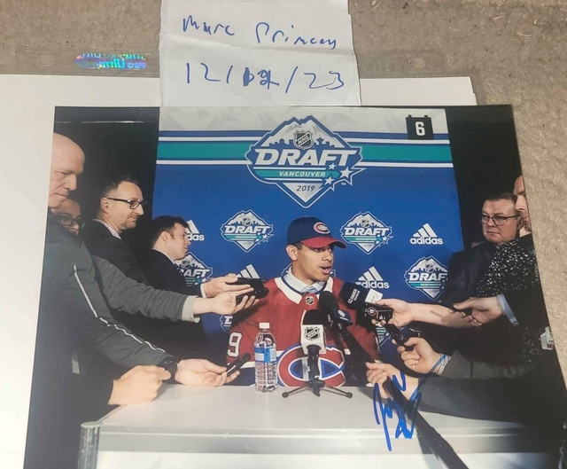 Jayden Struble signed 8x10 photos Hockey Canadiens dans Art et objets de collection  à Ville de Montréal - Image 2