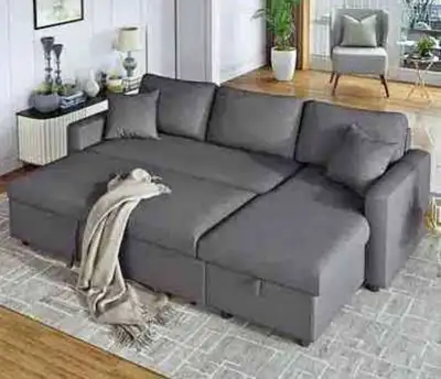 Big Savings L-Shaped Sectional Sofa Bed Couch High Comfort Sale, View more