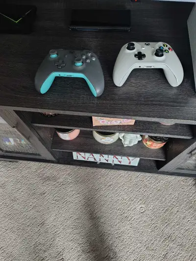 Xbox one with 2 controllers, View more