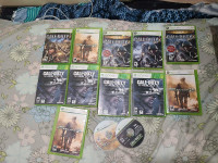 Call of duty games for xbox 360. 10 each. See list in photos 
