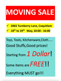 Moving sale / garage sale