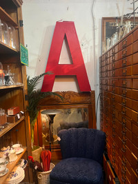 Giant Red Letter "A" Sign