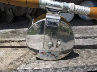 Vintage ALVEY Salmon Reel with 7 Ft Vintage Rod, View more