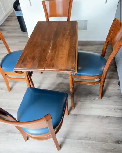 Solid Wood Round Dining Table Set – 4 Chairs, View more