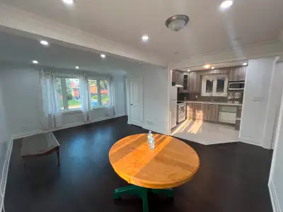 Private 3 Bdr. Main Floor unit with 2 washroom & kitchen living