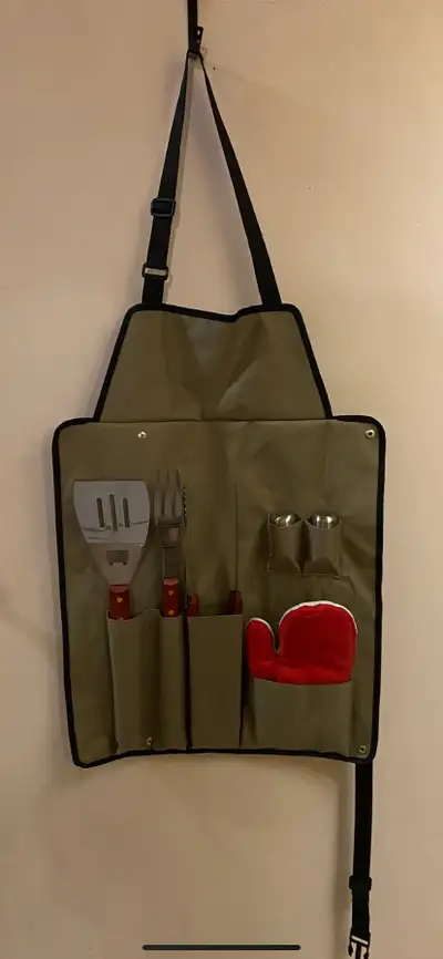 Smart 7 Piece BBQ Apron Tool Set, View more