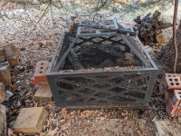 Enclosed outdoor fireplace barely used
