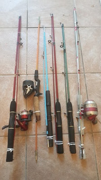 F1  12$ each rods OR reels line hooks sinkers, just go fishing