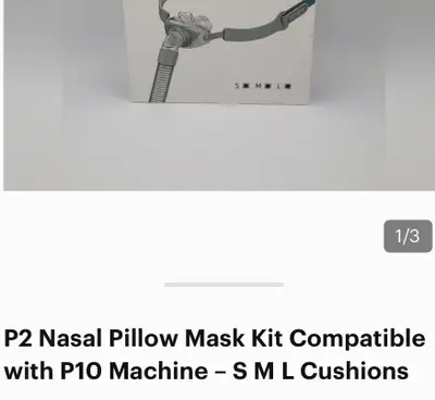 BMC P2 Nasal Pillow Mask (New & Sealed), View more