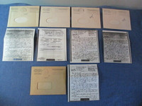 LOT OF 5 WW 2 SOLDIER'S LETTERS-8/1944-U.S. ARMY & NAVY DEPTS