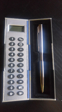 Purse/Pocket Size Calculator with Pen