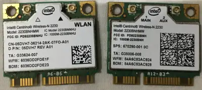 ($20 ea) 2x Intel® Centrino Wireless-N 2230 Half MINI PCI-E Card, View more