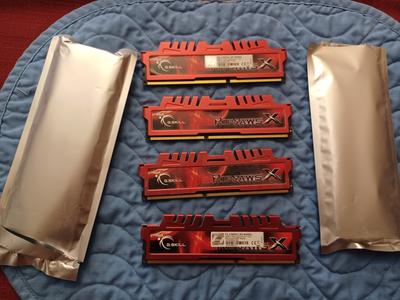 GSkill DDR3 16 GB RAM - four sticks of 4 GB each, View more