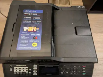 Large Brother MFC J6510dw Inkjet Printer Scanner Copier Good Working with some ink cartridges Pick u...