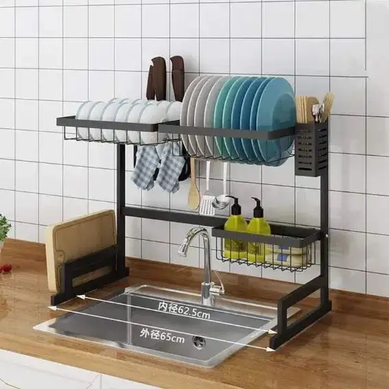 Over the Sink Dish Rack for Single Sink 65cm Wide 52cm High