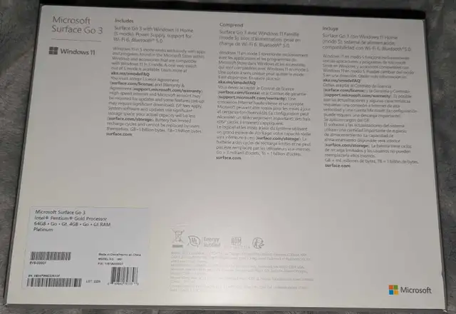 Microsoft Surface Go 3 Like-New Condition, Touchscreen Laptop in iPads & Tablets in Kitchener / Waterloo - Image 10