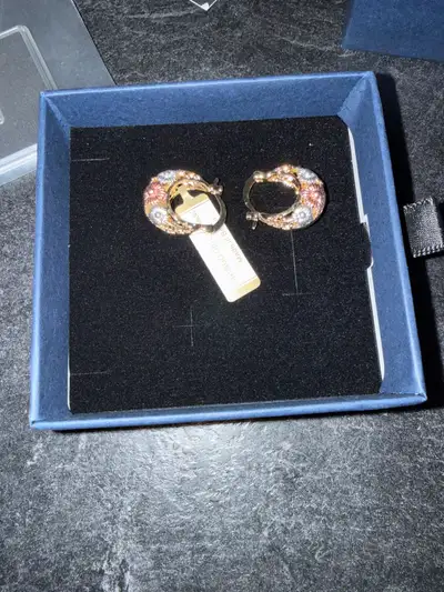 BGO 18k Tri-Color Gold Hoop Earrings, View more