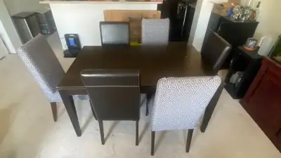 solid wood dining table and 4 chairs, View more