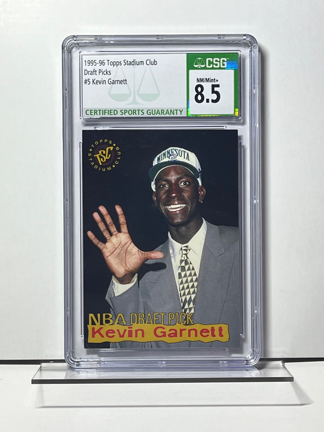 1995 Topps Stadium Club NBA Draft Picks Kevin Garnett #5 CSG 8.5 in Arts & Collectibles in Markham / York Region