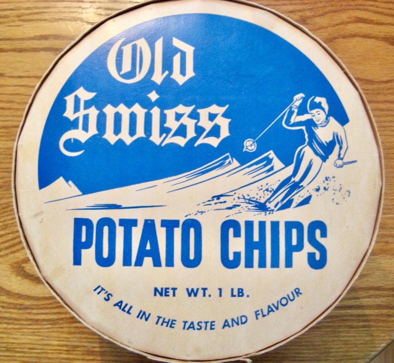 VINTAGE OLD SWISS POTATO CHIP CARDBOARD CONTAINERS | Arts ...