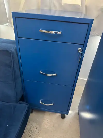 2 filing cabinets blue , View more