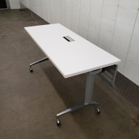 Meeting Work Desk W/ Swivel Wheels Folding Office Table K6815