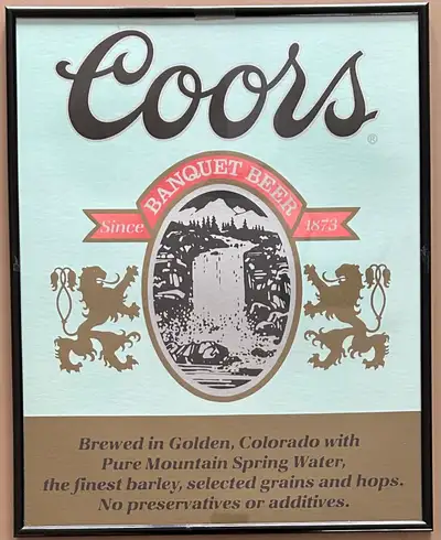 Coors Banquet Beer Framed Wall Sign – Bar / Man Cave Décor, View more