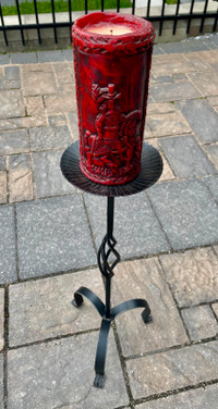 Wrought Iron Candle Stand (Vintage Candle Pillar  Included)