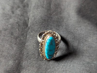 Antique 925 silver blue  Stone ring