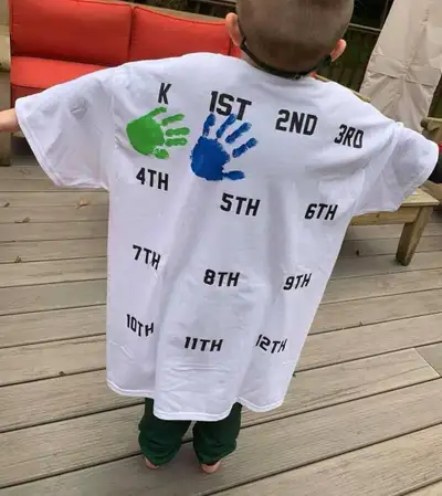 Class of 2037 Handprint Grow with Me shirt , View more