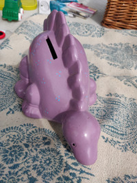 Ceramic piggy bank dinosaur vintage