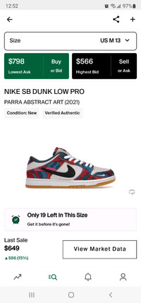 Parra sb dunks DS Nike