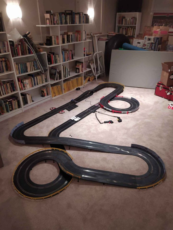 Strombecker and Ninco slot car track and cars, used for sale  