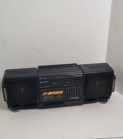Vintage Sharp GF-340C (GY) Boombox X-Bass, I have more speakers!, View more