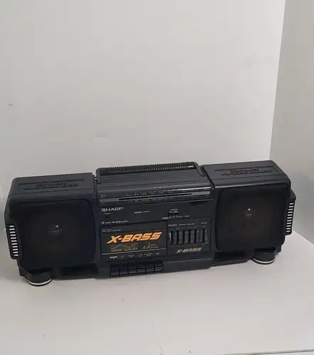 Vintage Sharp GF-340C (GY) Boombox X-Bass, I have more speakers! in Stereo Systems & Home Theatre in St. Albert - Image 2