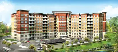 2 bedroom, please note: den converted to 2nd bedroom 7325 Markham Road, Eco Green Building, private...