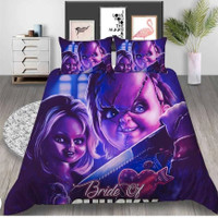 bed set,queen size chucky horror 3pc(new)