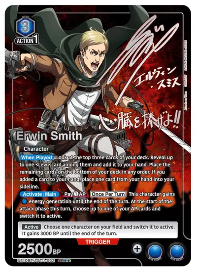 ERWIN SMITH AUTOGRAPH TCG CARD UE10BT/AOT-1-002SR★★, View more
