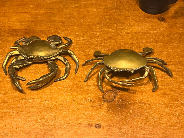 Crab Metal Sculpture Solid Brass Metal FROM $75 TO $115 dans Art et objets de collection  à Longueuil/Rive Sud