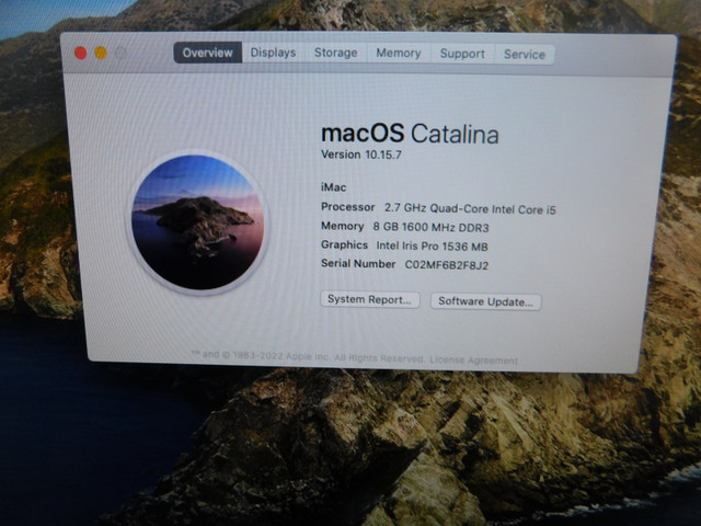 Apple slim iMac 21.5" i5 1TB 8GB Catalina & Office in Desktop Computers in Peterborough - Image 2