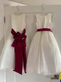 Beautiful Flower girls dresses size 6 and 6x.