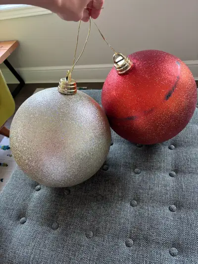 2 Large Christmas Ornaments, View more