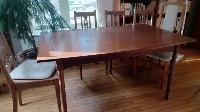 Teak Dining Table and Chairs, View more